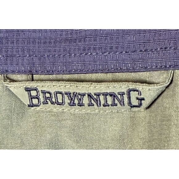 Browning Field Lined Hunting Jacket Green XXL Shooting Game Chore Coat VTG - Picture 10 of 16